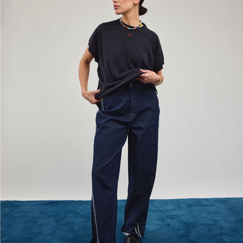 Pinstripe Track Denim - Picture 3 of 8